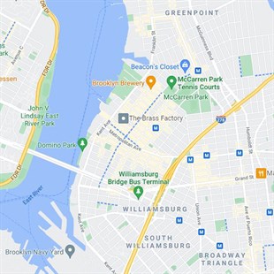 Williamsburg New York Şehir Haritası Kolye